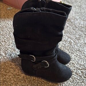 Smartfit Kids Black Boots with Buckle
